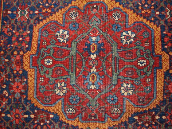 Image 1 of Handgemaakt antiek Perzisch Bidjar-tapijt 149 cm x 225 cm (4,9' x 7,4') jaren 1880 - 1B194