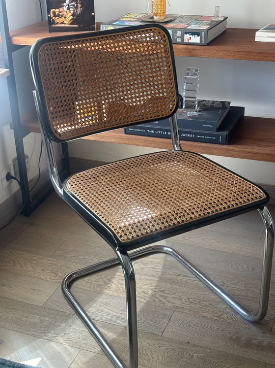 Breuer B32 Édition Thonet 1983 – Chaises de salle à manger, Metal, Rattan (photo 3 of 8)