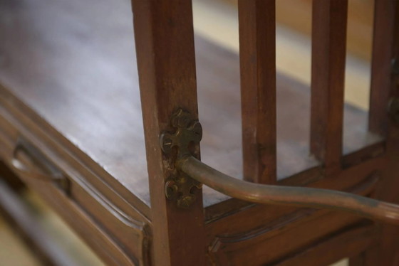 Mahogany cabinet Art Nouveau 1900s – Coat racks, Wood, Copper (photo 8 of 12)