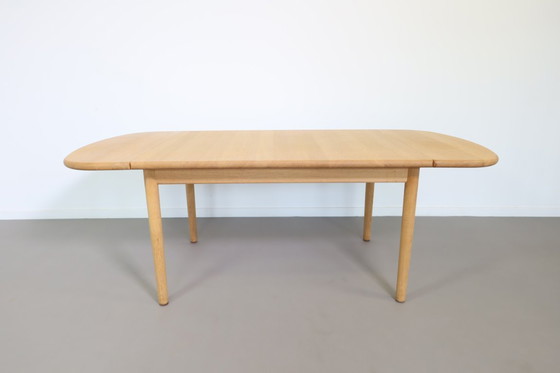 Image 1 of Getama eiken drop-leaf salontafel ,model nr GE 82/85 , ontworpen door Hans Wegner