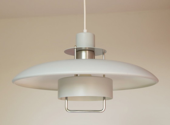 Image 1 of grote grijze LAMP Lyskaer Belysning Deens vintage design MCM