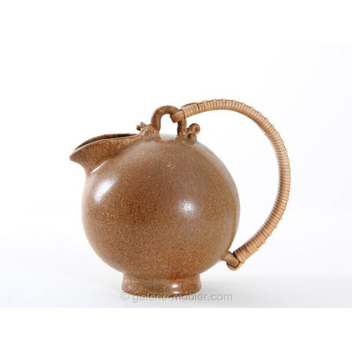 Scandinavische vintage keramische kruik van Arne Bang, 1940