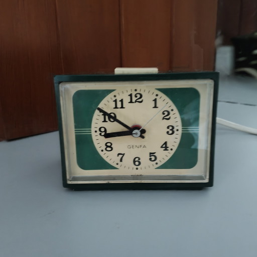 Réveil vintage unique, vert émeraude rétro (Allemagne)