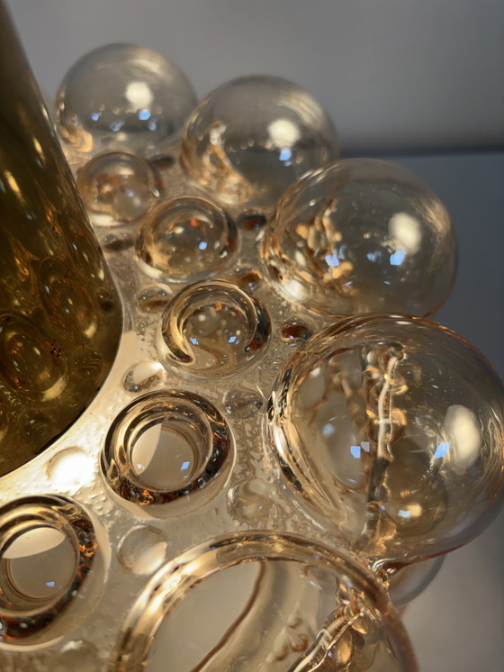 Image 1 of Exclusieve Limburg Helena Tynell “Bubble Lamp” – Amber / goud kleurig glas