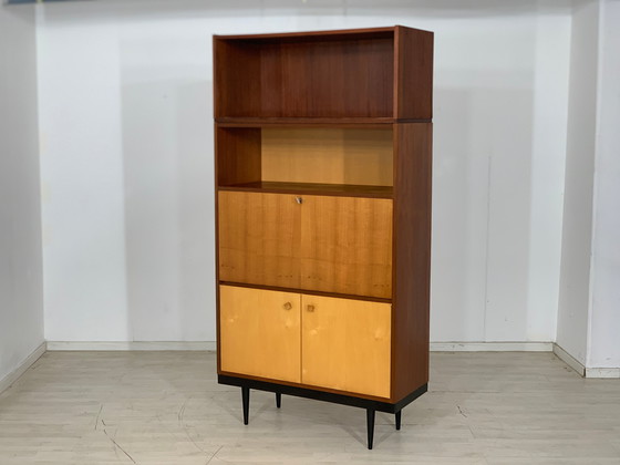 Image 1 of Mid century highboard cabinet secretary vintage