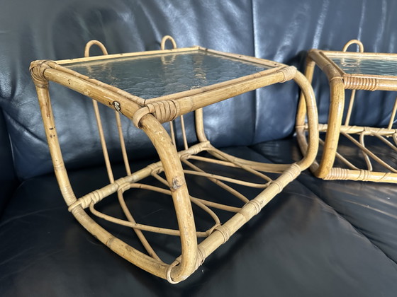 Image 1 of Comodini galleggianti in rattan