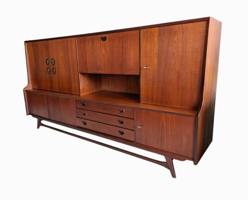 Vintage Teakholz-Wandschrank, Louis van Teeffelen, Wébe
