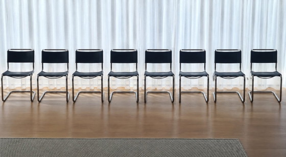 8 sillas de diseño Diseño S33 Mart Stam de Thonet – Sillas de comedor, Leather (photo 3 of 18)