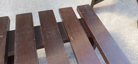 Image 1 of Banc ou table vintage en bois à lattes