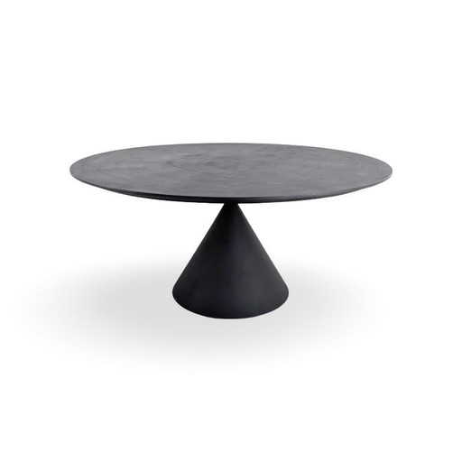 Original Desalto Clay Concrete Design round dining table by Marc Krusin