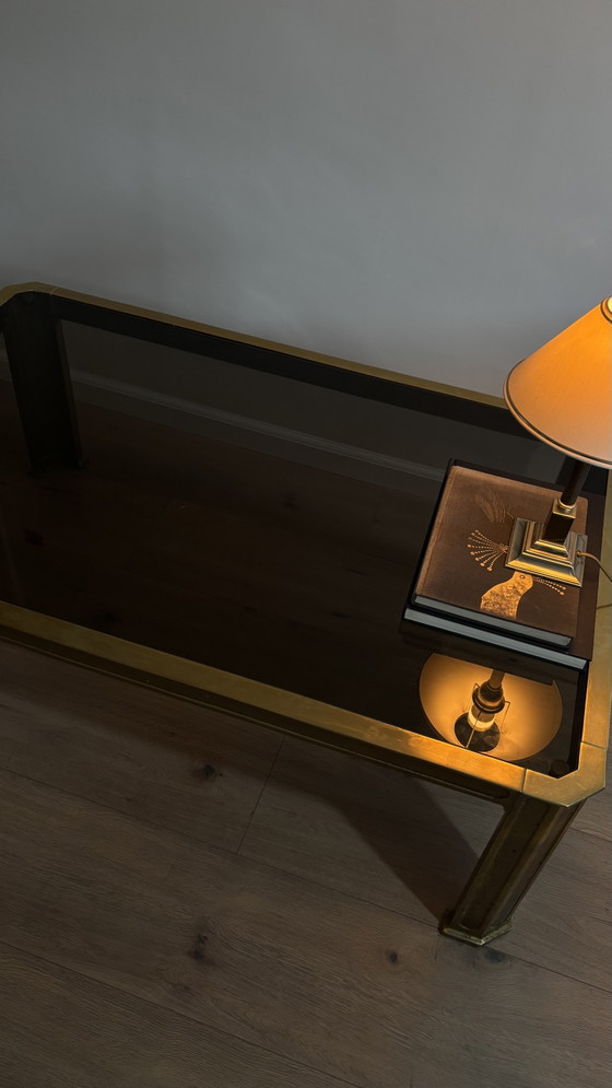 Brutalistischer Couchtisch aus Bronze mit Rauchglas – Peter van Heeck, Couchtische (photo 5 of 7)
