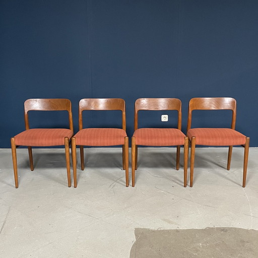 Vintage Dining Chairs - Niels Otto Møller - Model 75 - 1960s