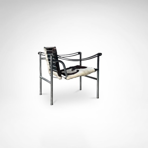 Image 1 of Fauteuil LC1 en peau de poney, conçu par Le Corbusier et al. pour Cassina, années 1980