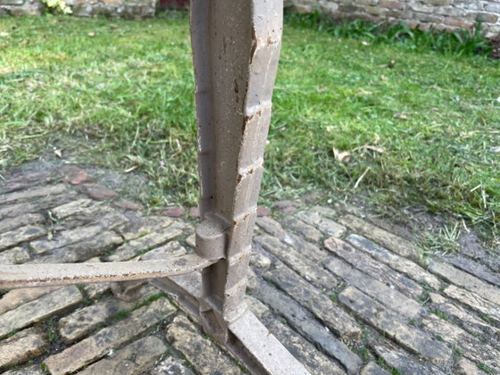 Image 1 of Tavolo da giardino, tavolo da bistrot con piano in marmo, stile Art Déco francese