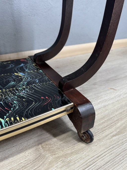 Supporto per piante a più livelli in stile vintage – serveerwagens, Glass, Wood (photo 2 of 15)