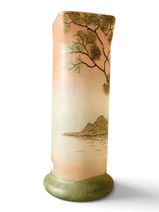 Enamelled glass vase Legras – Crystal, Art Deco (photo 4 of 9)