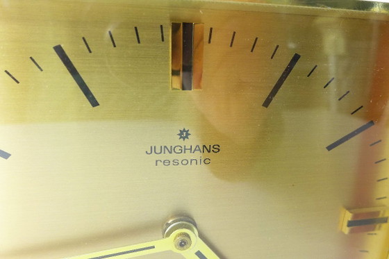 Vintage Junghans resonic Mantel Clock, 60s 70s – Brass (photo 2 of 8)