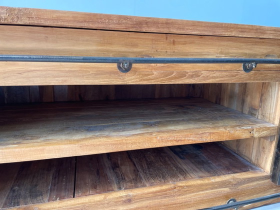 Image 1 of Industrial recycled wood TV cabinet 203 cm
