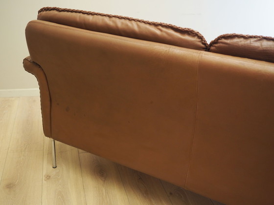 Image 1 of Canapé en cuir marron, Design danois, années 1960, Manufacture : AS Vejen Polstermøbelfabrik