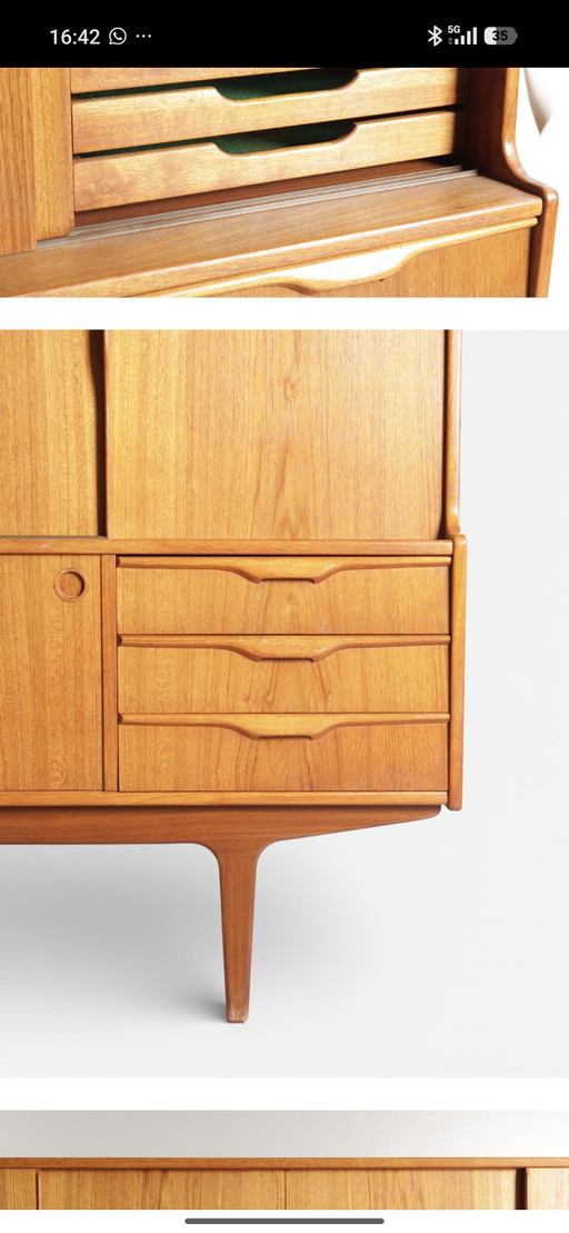 Wunderschönes dänisches Teak-Highboard | Mid-Century Modern | 1960er Jahre – high boards, Wood (photo 2 of 11)