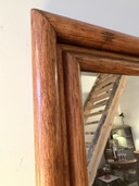 Miroir à cadre en bois, années 1980