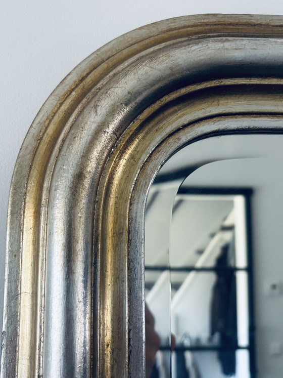 Vintage Doberal Facetspiegel – Zilver/Goud – 93 × 74 Cm – Wood, Glass (photo 3 of 8)