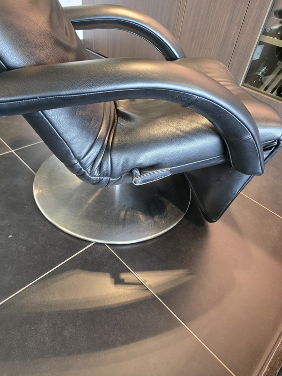 Jori Relax Leer Zwart – Verstelbare relaxstoel, Leather, Metal (photo 9 of 11)