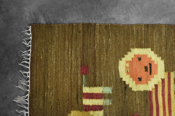 Image 1 of Tapisserie Tissée Polonaise Vintage Lions par Maria Janowska pour Wielkopolskiej Spółdzielni Pracy Przemysłu Artystycznego, 1970