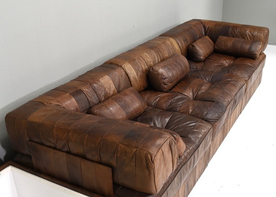 Image 1 of De Sede DS88 Sectional Sofa in Cognac Brown Leather - Switzerland, 1970s
