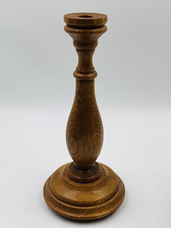 Image 1 of Duo de bougeoirs en bois 