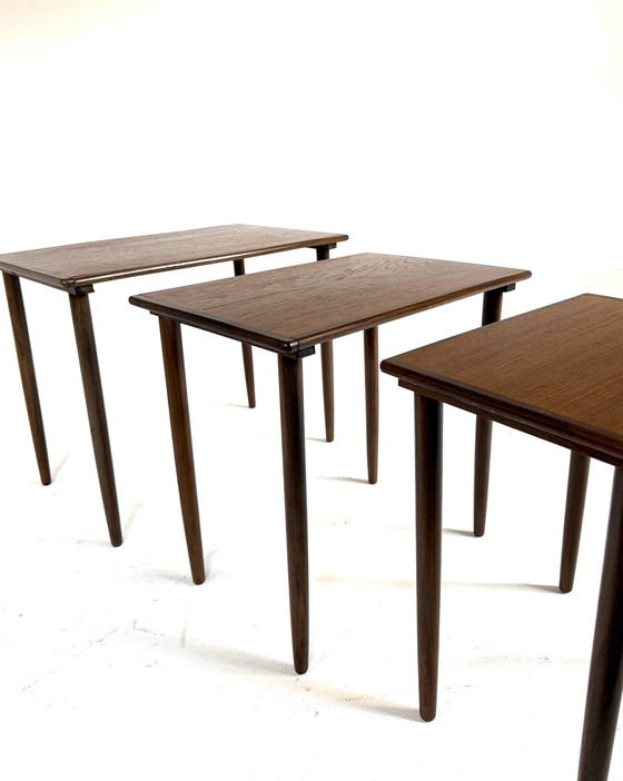 Image 1 of Vintage Deense teakhouten miniset ‘60