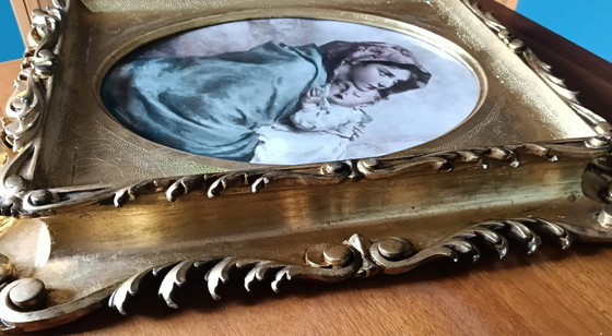 Image 1 of Cornice Barocca in Legno Massiccio Oro (57x47 cm)
