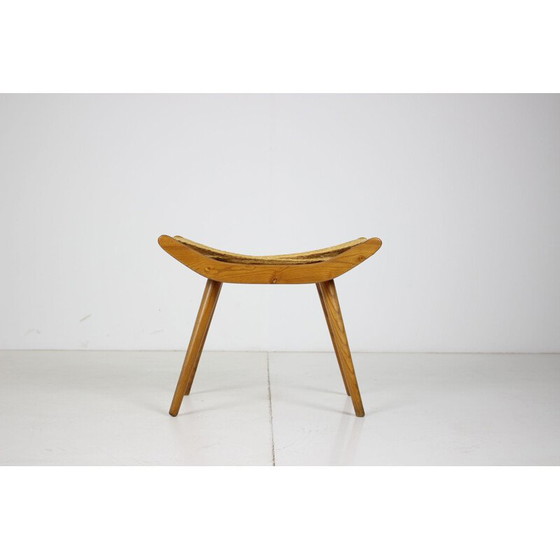 Image 1 of Mid-century wooden footstool Czechoslovakia 1960s