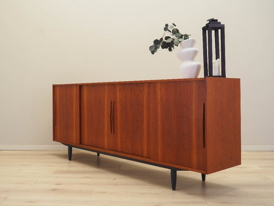 Image 1 of Teakhouten dressoir, Deens ontwerp, jaren 70, fabrikant: Denemarken