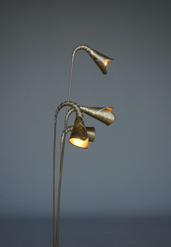 Image 1 of Handgefertigte Stehlampe im brutalistischen postmodernen Stil der 1990er Jahre aus Belgien