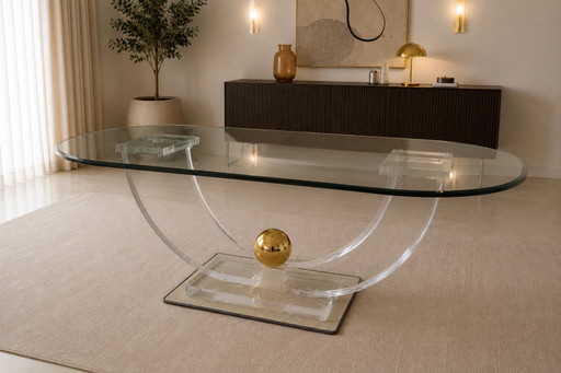 Exclusive Casarte Phoenix Design Dining Table – Acrylic & Glass – eettafels, Gold (photo 2 of 5)