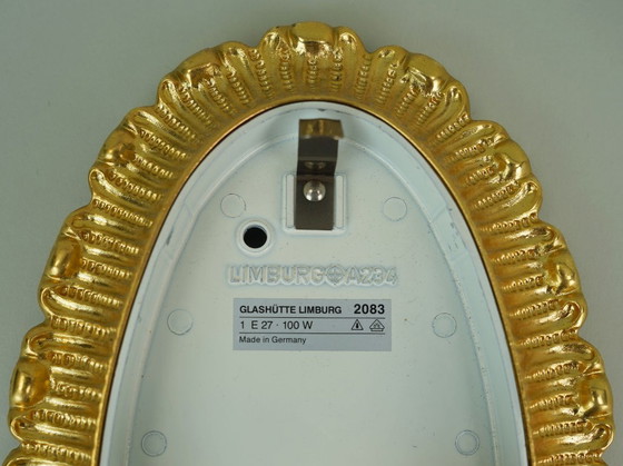 Mid Century Lampada a bacchetta Limburg A 234 Opalglas Aluminium Vergoldet 70er 80er Jahre (photo 13 of 15)