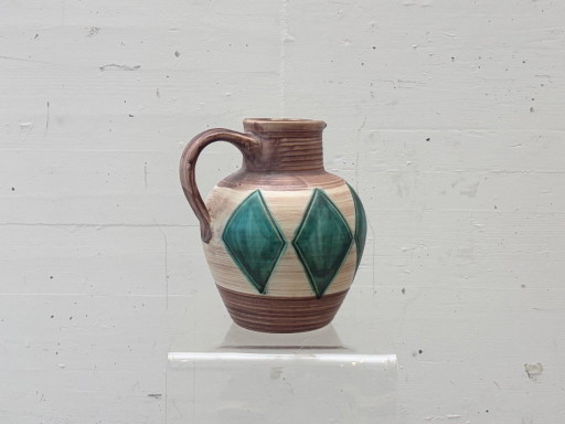 Keramikvase mit geometrischem Dekor, 1960er/70er Jahre