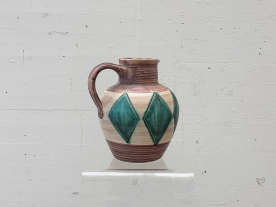 Image 1 of Keramikvase mit geometrischem Dekor, 1960er/70er Jahre