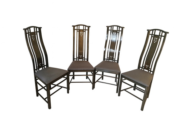 Image 1 of 4 Esszimmerstühle von Giorgetti Umberto Asnago