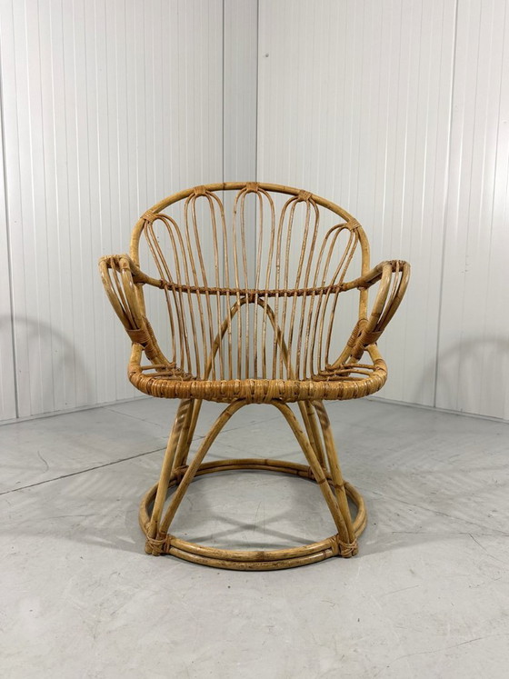 Image 1 of Silla de ratán Rohé Noordwolde años 60