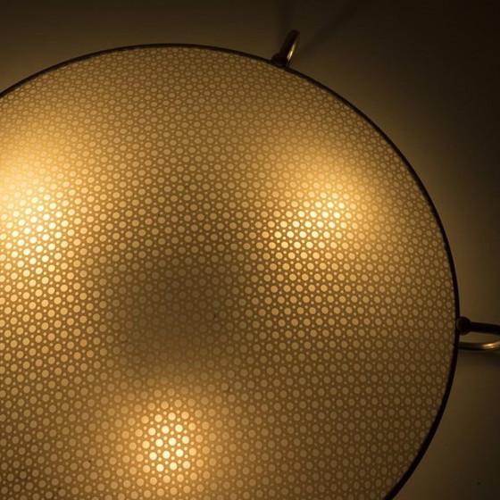 Image 1 of Plafonnier rond doré des années 1950 par Erco Leuchten modèle n° 70.