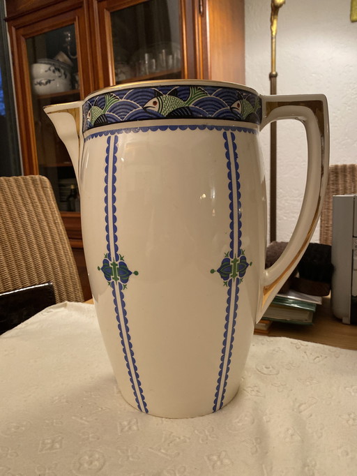 Boch La Louviere Belgio Art Deko Kanne 