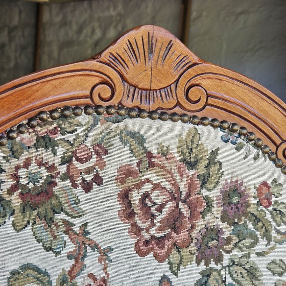 Image 1 of Franse telefoonbank/tweezitsbank/roddelbank - Louis XV-stijl - jaren 70