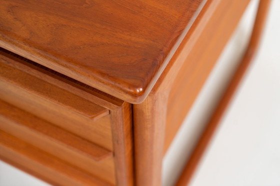 Scrivania direzionale in teak di G.V. Møbler (Danimarca, anni '60) – GV Mobler, Scrivanie, Wood (photo 9 of 11)