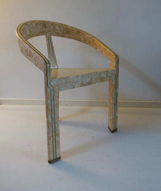 Image 1 of Conjunto de dos sillas Triancolori estilo Maitland Smith, década de 1970