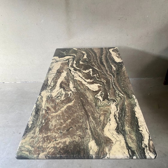 Image 1 of Large Cipollino Ondulato Marble Dining Table Italian Design