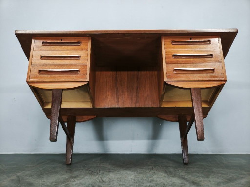 Bureau de Direction Moderne en Teck, Danemark, J. Svenstrup pour A.P. Møbler, 1960s