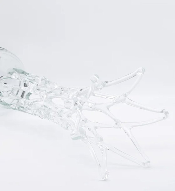 Image 1 of Vaso scultoreo in vetro Dutz – Vetro trasparente soffiato a bocca, design olandese