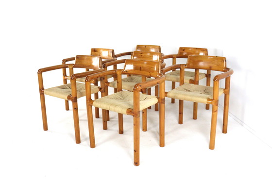 Image 1 of Set 7 Stoelen Eetkamestoelen in Stijl van Daumelier